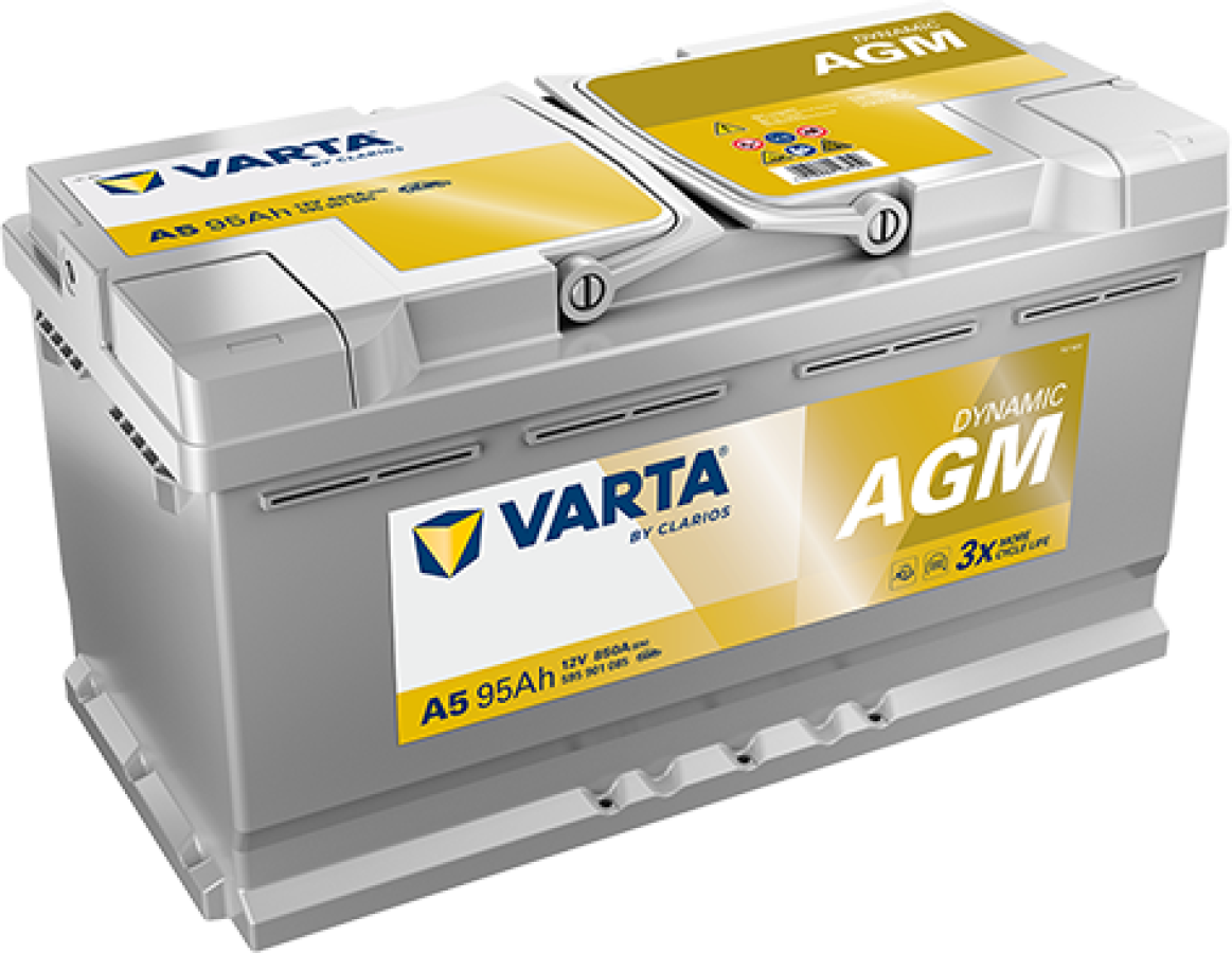 12 V-95 Ah-C20-850 A-353 x 175 x 190 mm-0 Varta-Silver-Dynamic-AGM-V595901085-A5
